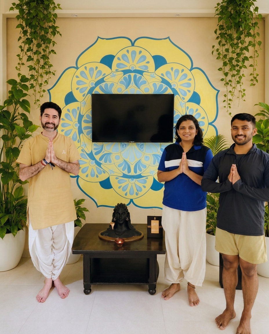 Hands resting in jnana mudra